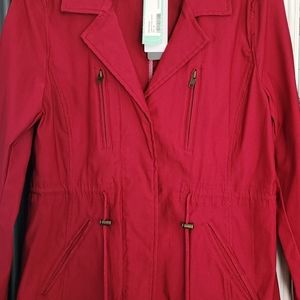 Stitch Fix Eden Society Laysha Cargo Jacket Drawstring Waist Red Medium